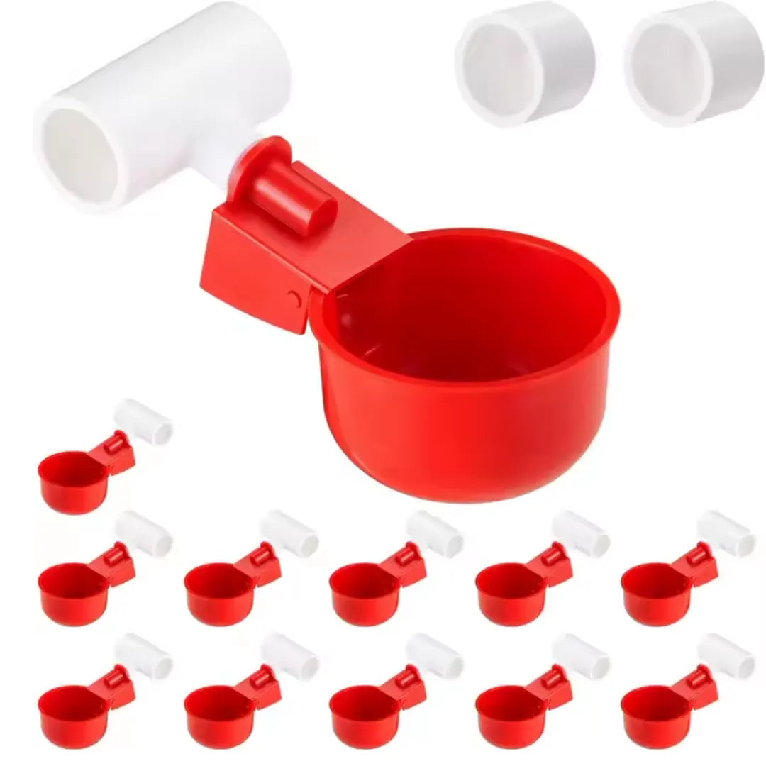 Bebedero AutoFresh Con tuvo T en PVC para Aves de Corral