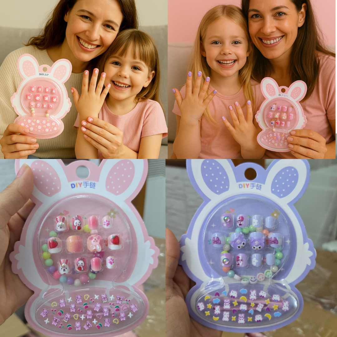 Uñas para niñas + pulsera