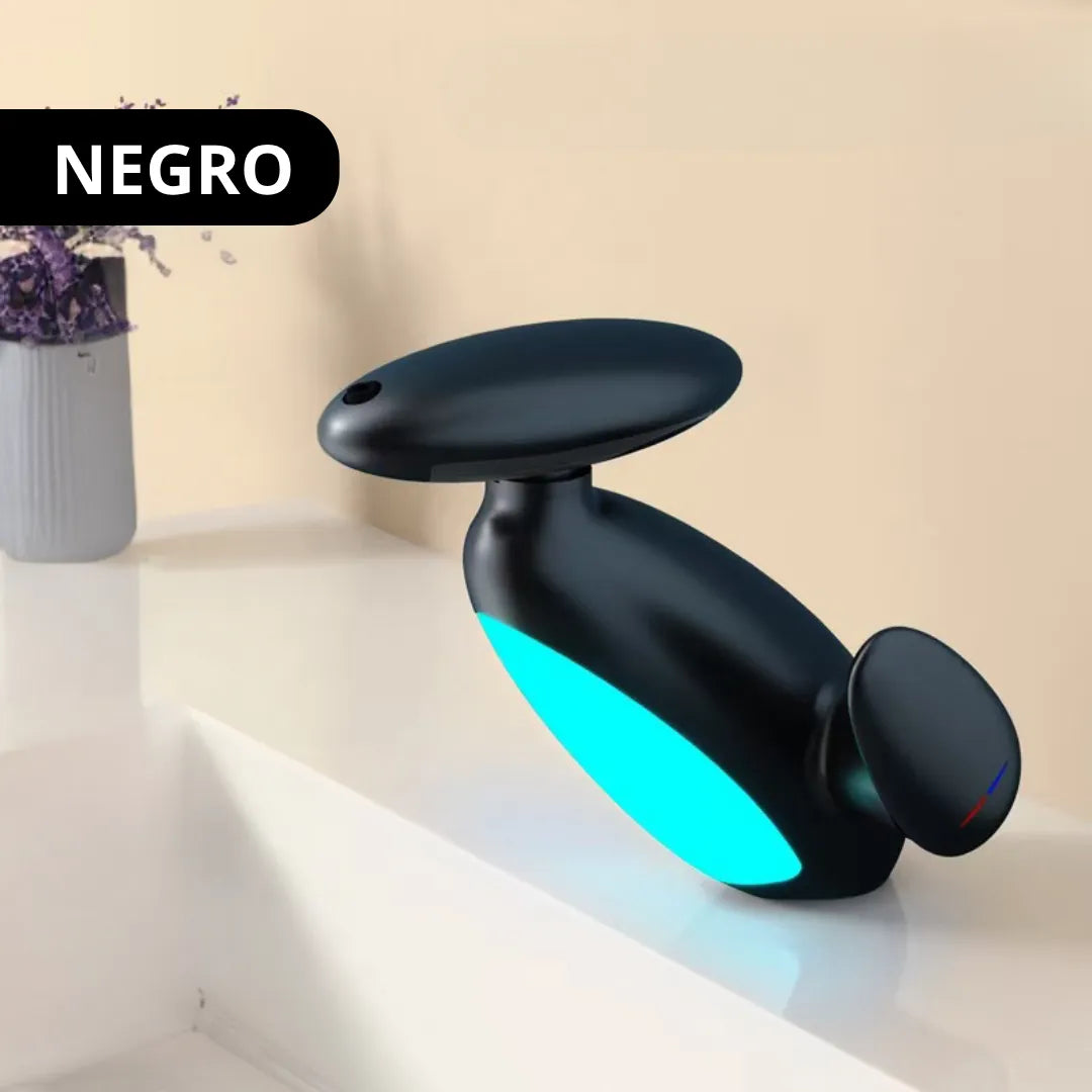 Grifo 4 en 1 multifuncional, grifo de agua caliente y fría con luz led