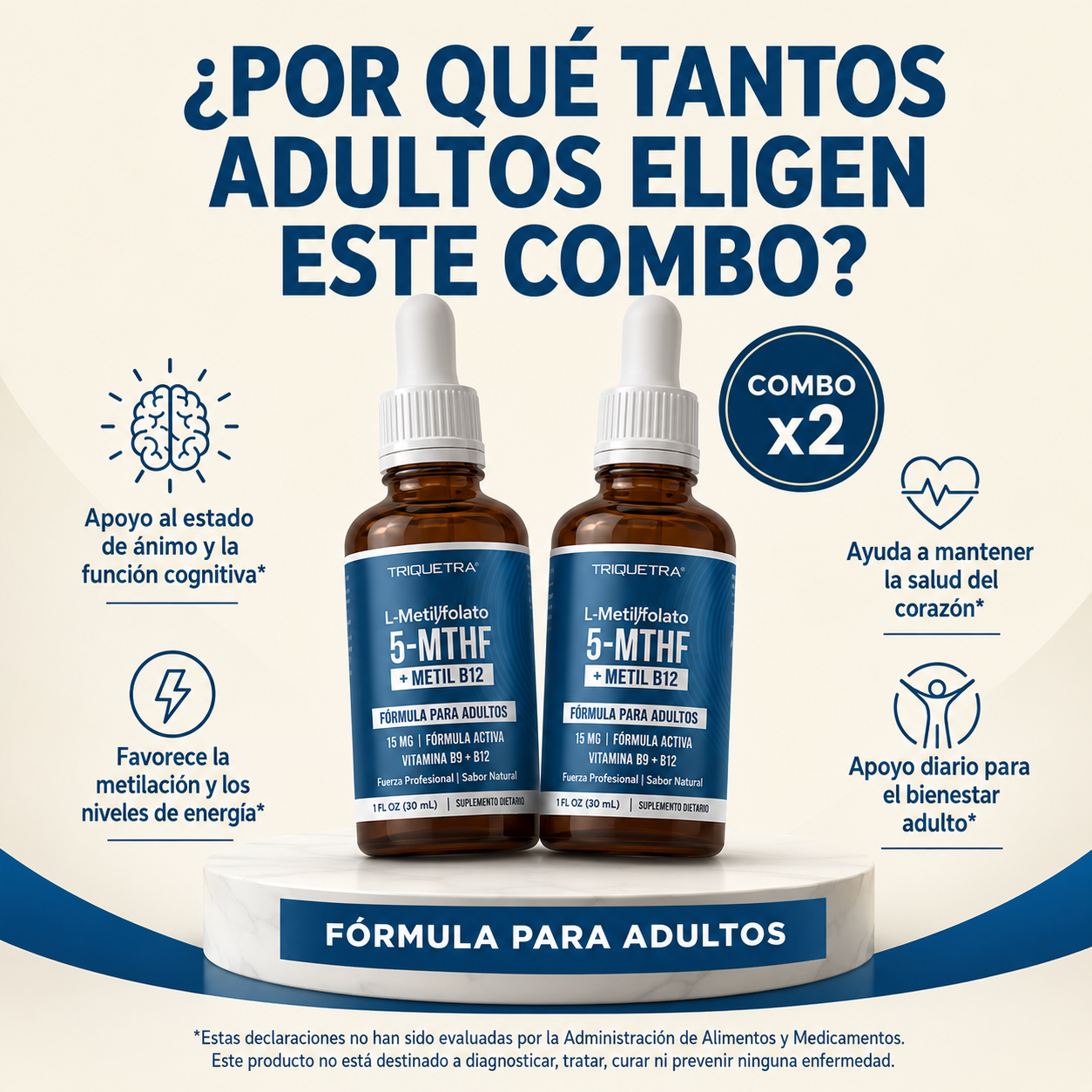 L-Methyl Folate - El único sublingual con ácido fólico de absorción inmediata