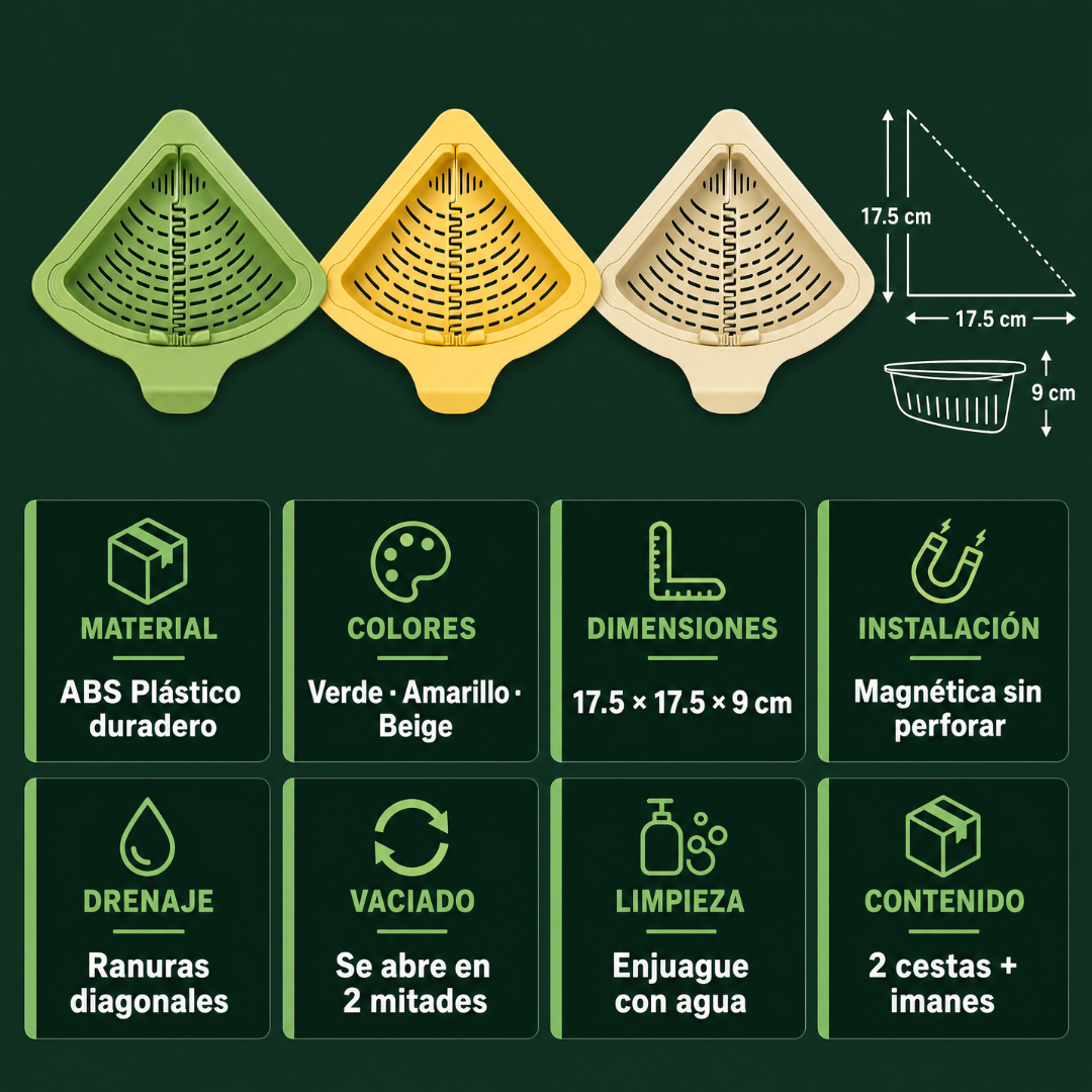 Colador de cocina para residuos