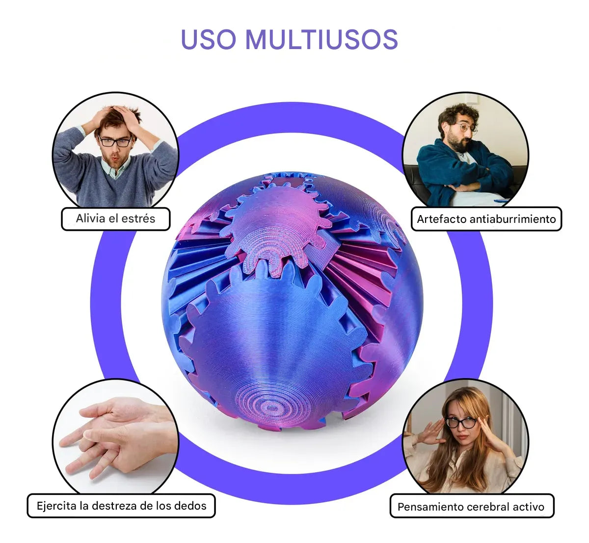 Esfera giratoria 3D apaga el estrés en segundos