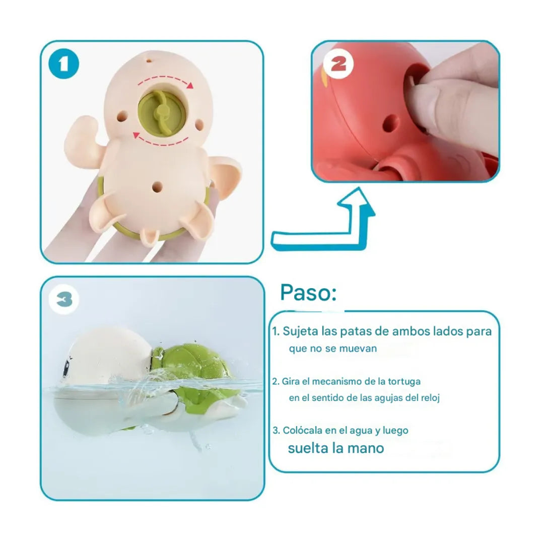 SET X 4 Amiguitos acuáticos para niños que aman jugar