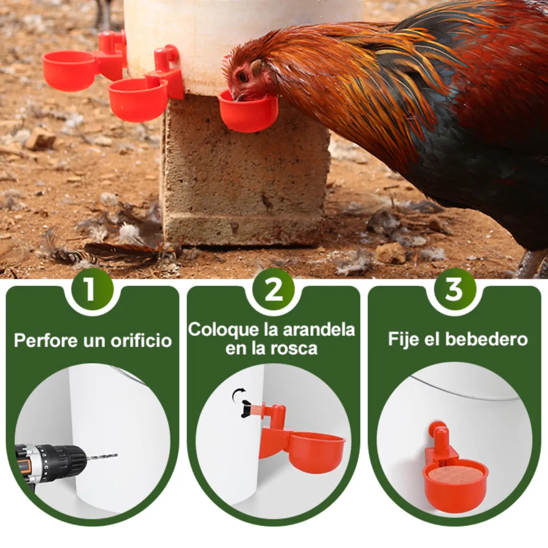 Agua Siempre Lista: Bebedero con niple para Aves