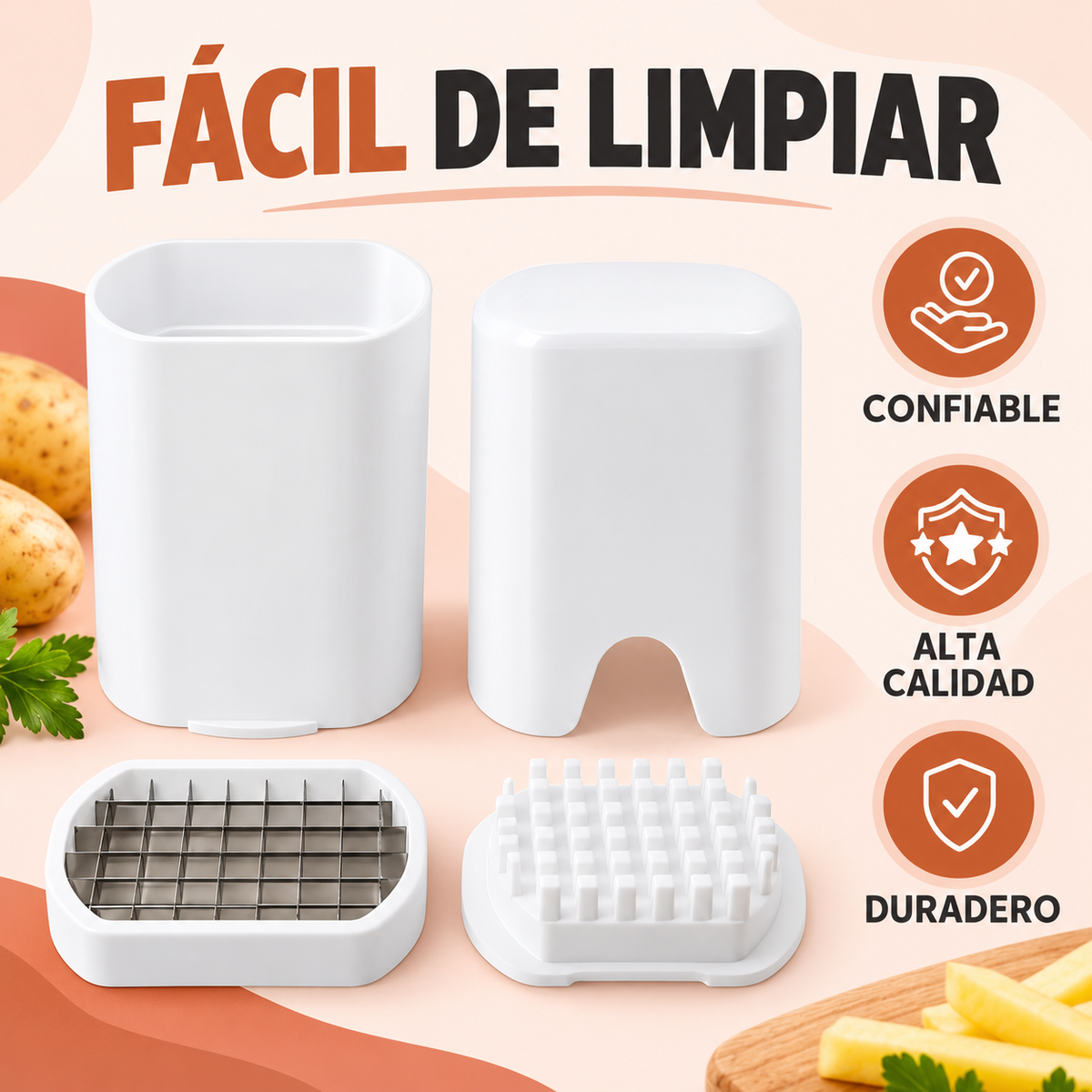 Cortador de Papas y Vegetales - Sin Cuchillo ni Complicaciones