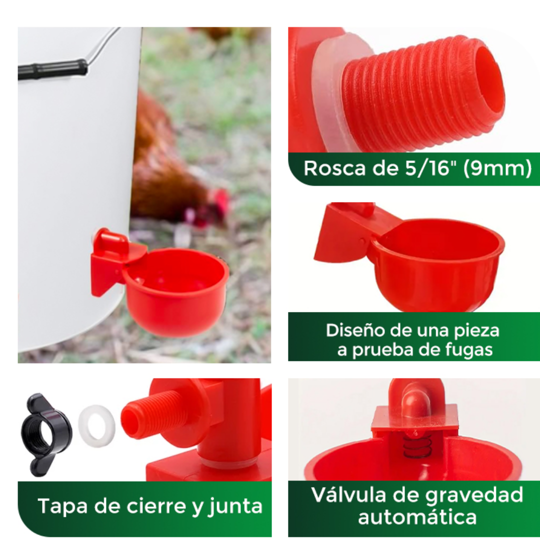 Set x 5 Bebedero AutoFresh para Aves de Corral