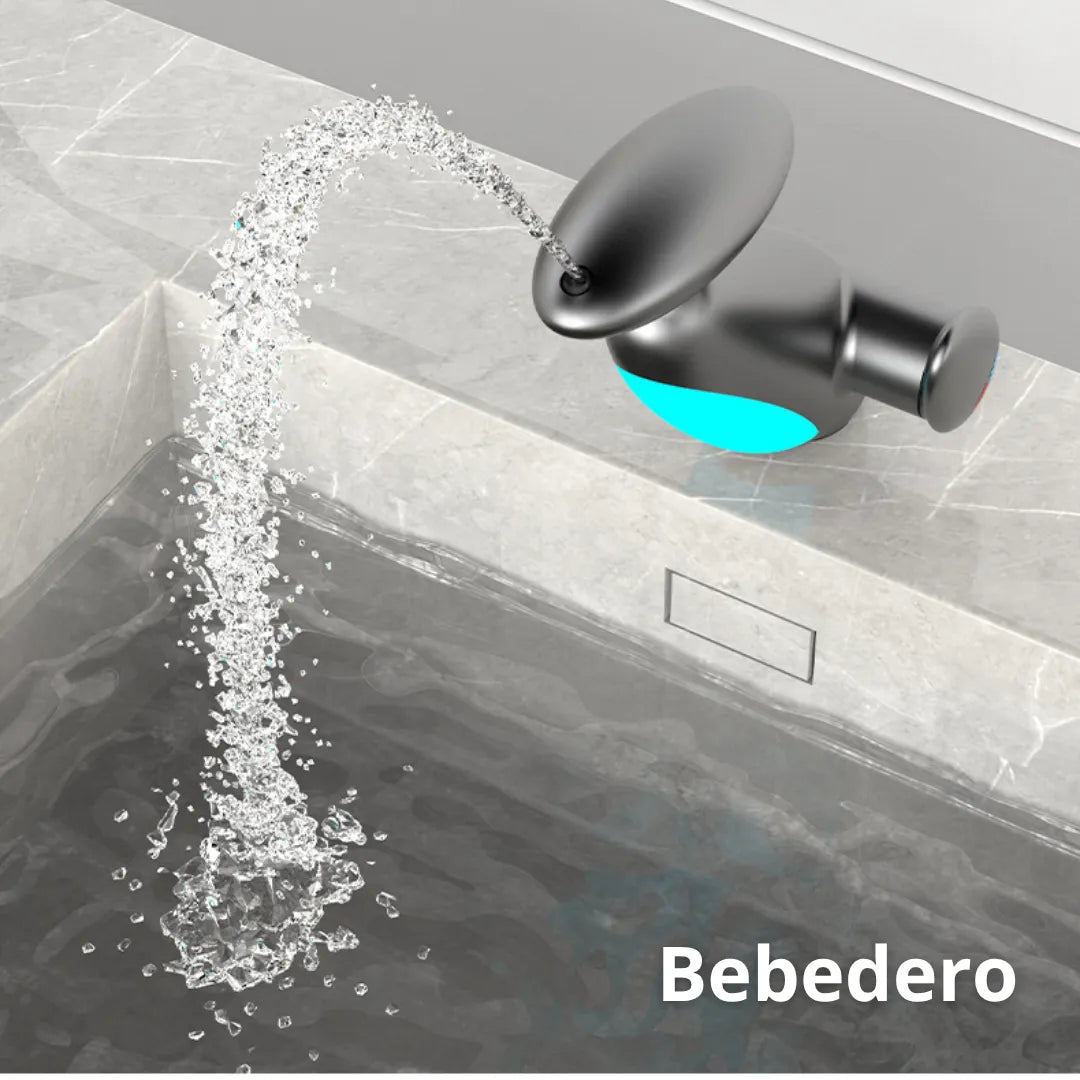 Grifo 4 en 1 multifuncional, grifo de agua caliente y fría con luz led