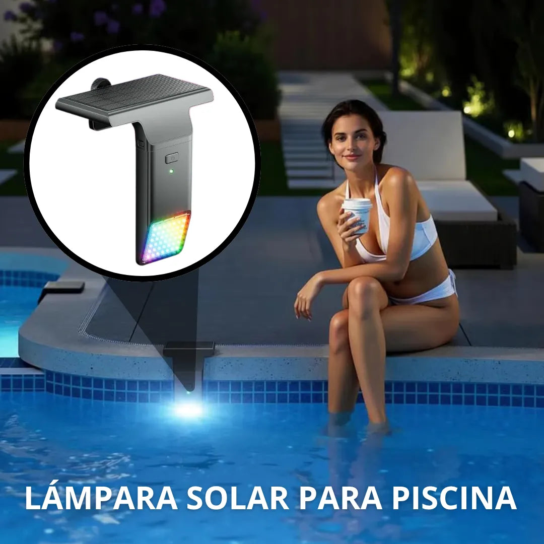 Lámpara solar para piscina, lámpara LED RGB para piscina