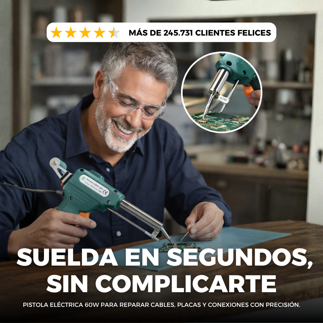 Pistola de soldar 60W: rápida y precisa
