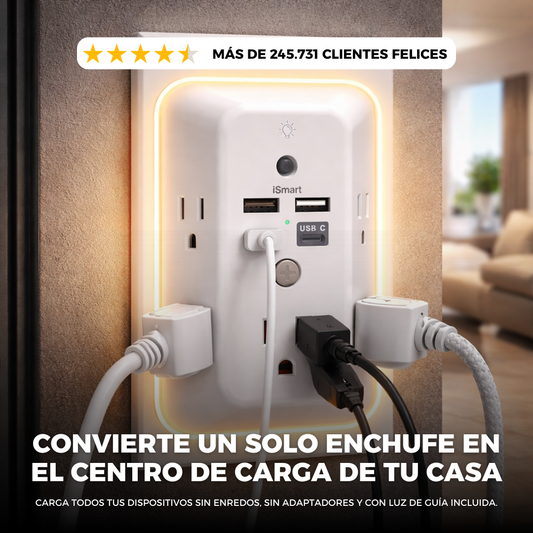 Enchufe inteligente con luz nocturna: Ordena tu espacio en segundos
