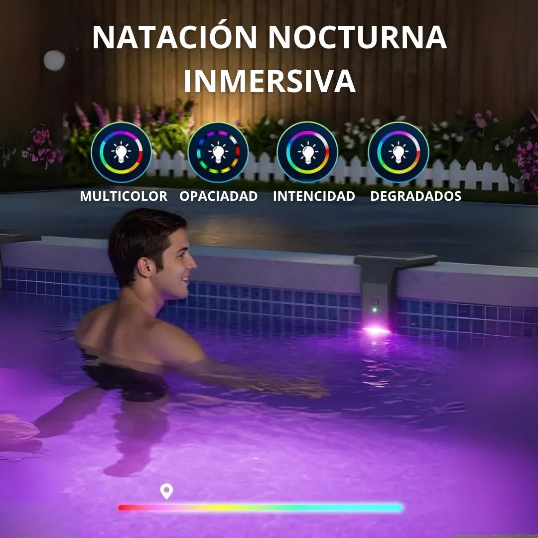 Lámpara solar para piscina, lámpara LED RGB para piscina