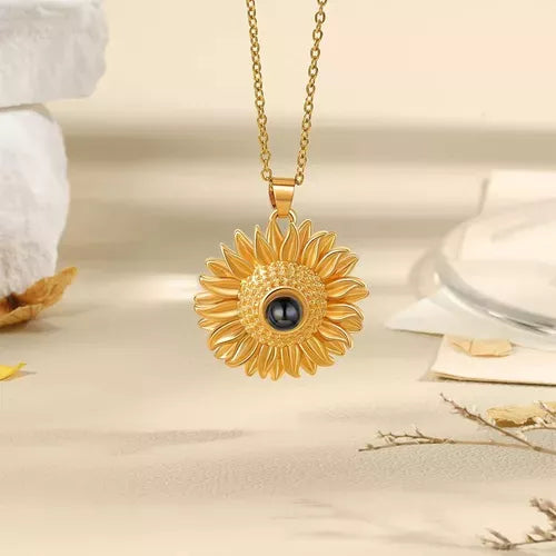 COLLAR GIRASOL - TE AMO