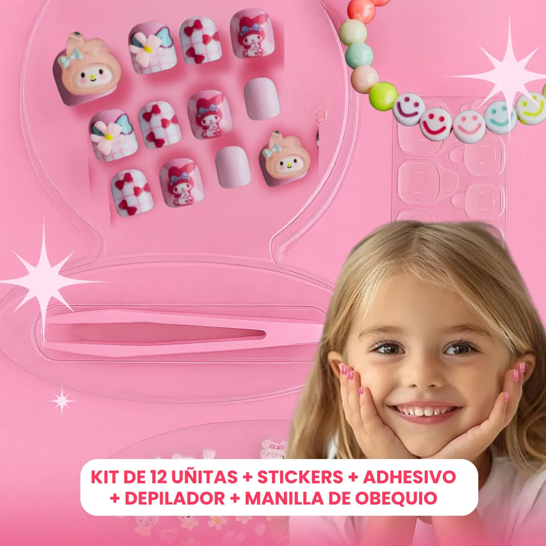 Uñas para niñas + pulsera