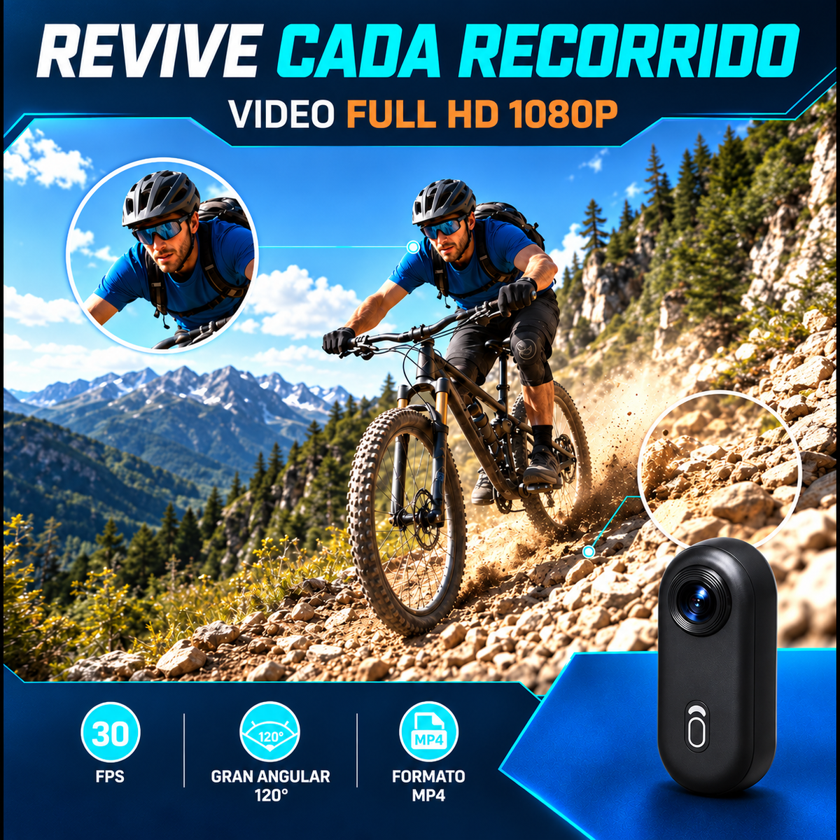 Cámara Portátil 4K con WiFi y Accesorios