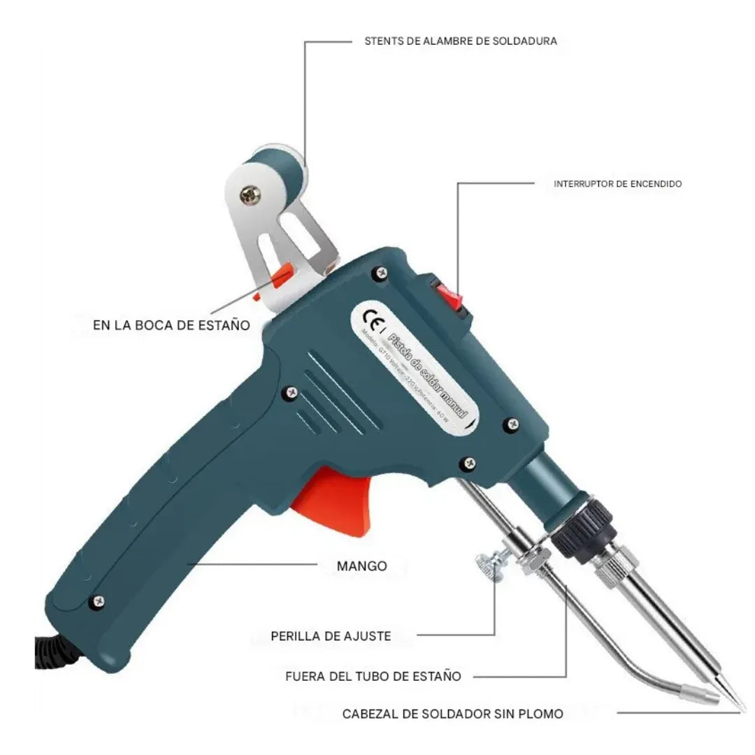 Pistola de soldar 60W: rápida y precisa