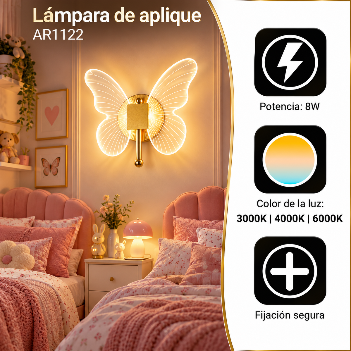 Lámpara Mariposa: su rincón de ensueño