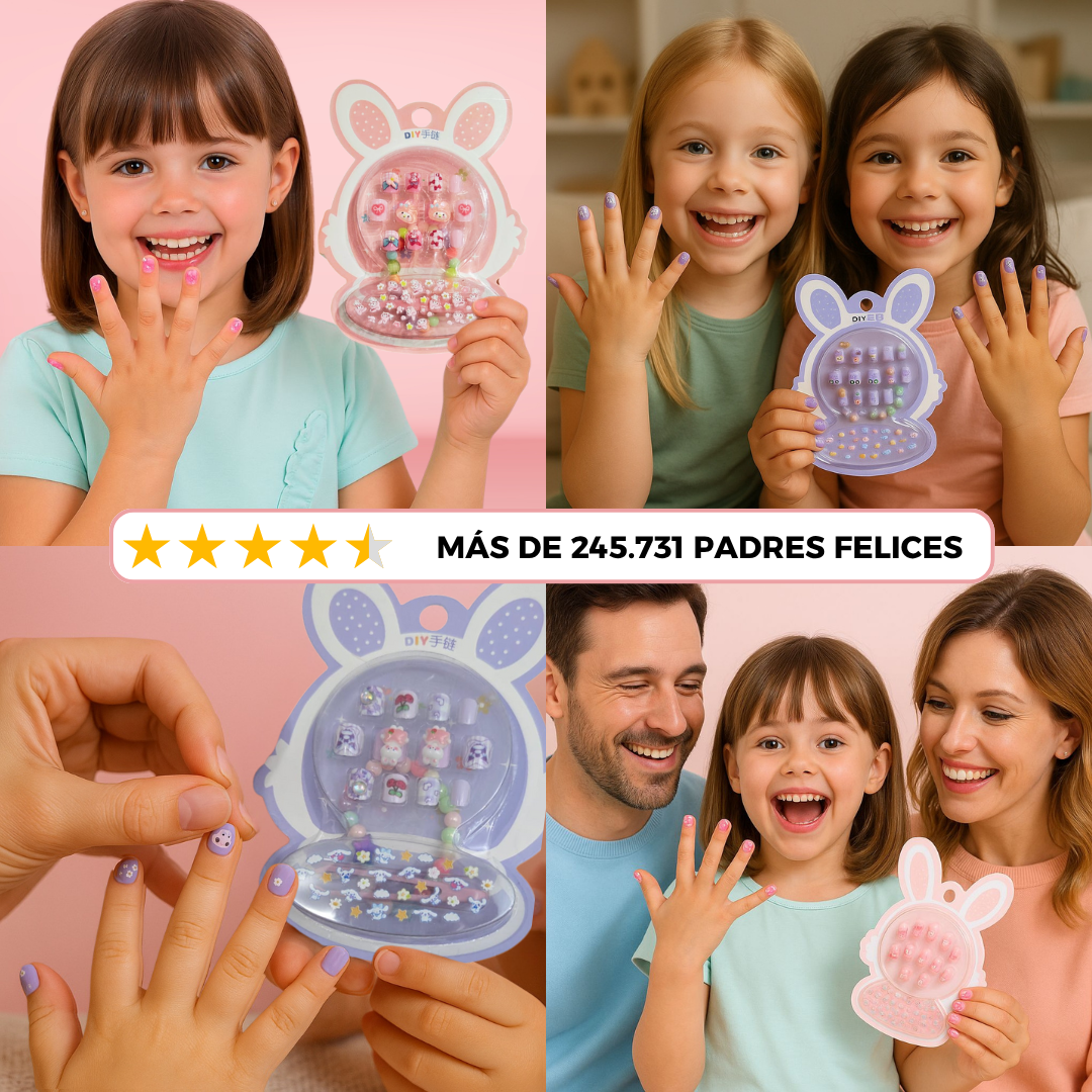 Uñas para niñas + pulsera