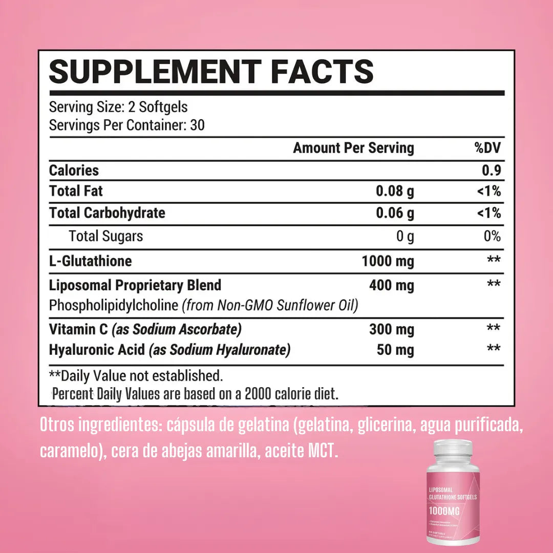 Suplemento en Geles Blandas De Glutation Liposomal