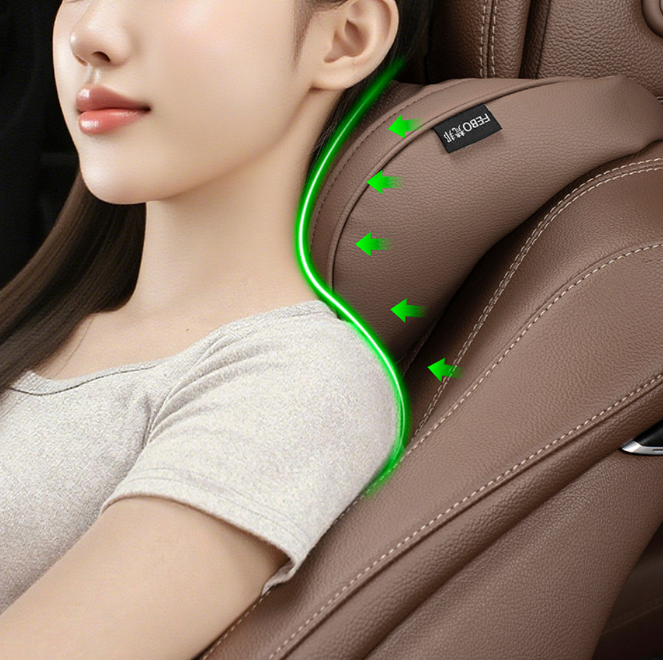 Almohada de cervical de cuero para Carro – Maneja Cómodo Todo el Día