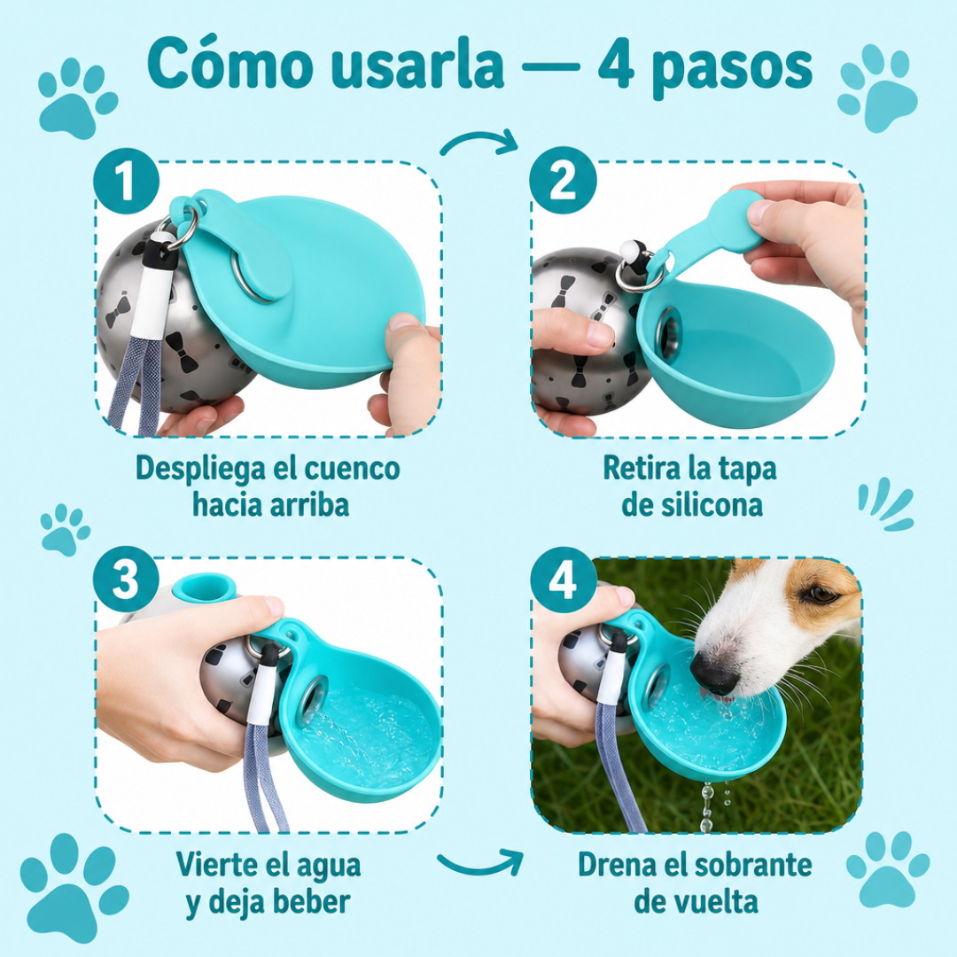 Cantimplora AquaPet Go - Tu mascota merece agua limpia