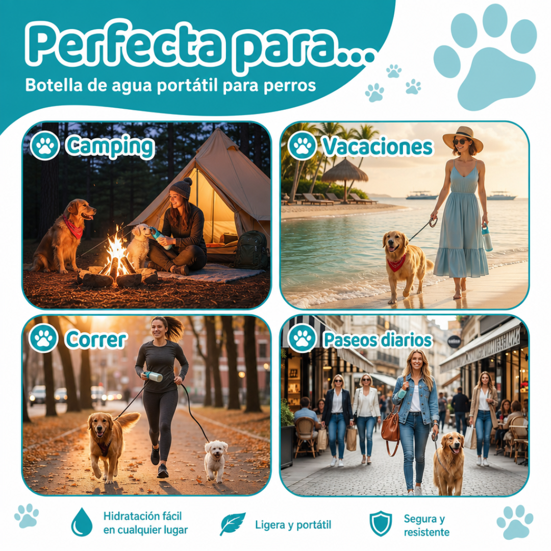 Cantimplora AquaPet Go - Tu mascota merece agua limpia