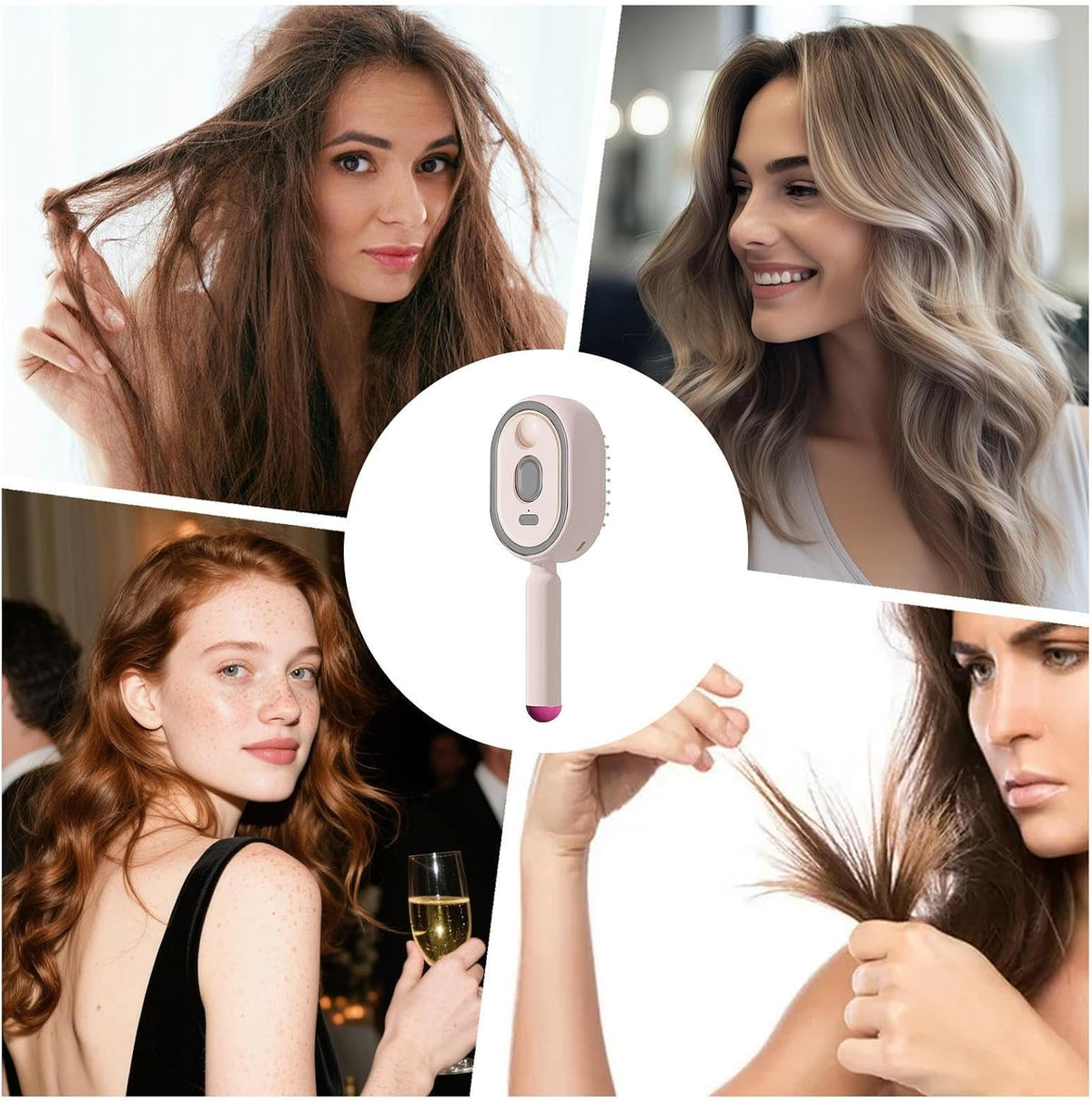 Cepillo Desenredante de vapor frio Antifrizz