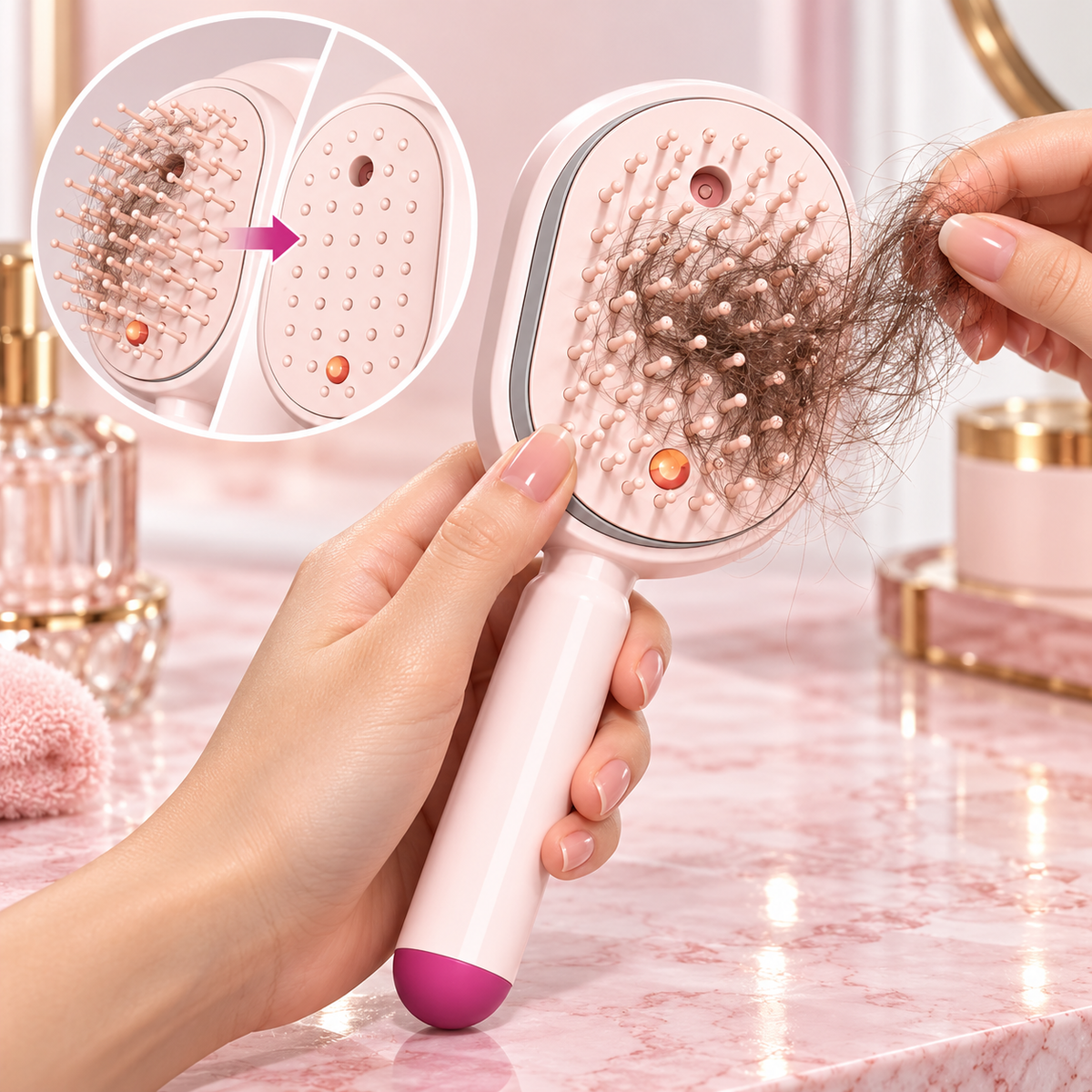 Cepillo Desenredante de vapor frio Antifrizz