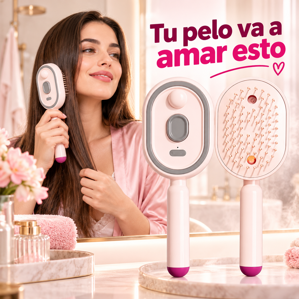 Cepillo Desenredante de vapor frio Antifrizz