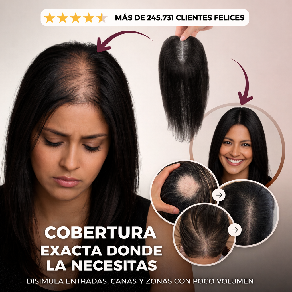 TÓPPER DE CABELLO HUMANO -  RENUEVA TU CONFIANZA