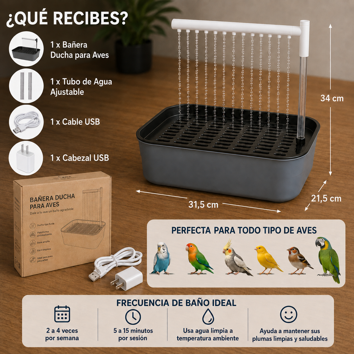 FUENTE DE AVES: HAZ QUE TUS PAJAROS CANTEN FELICES