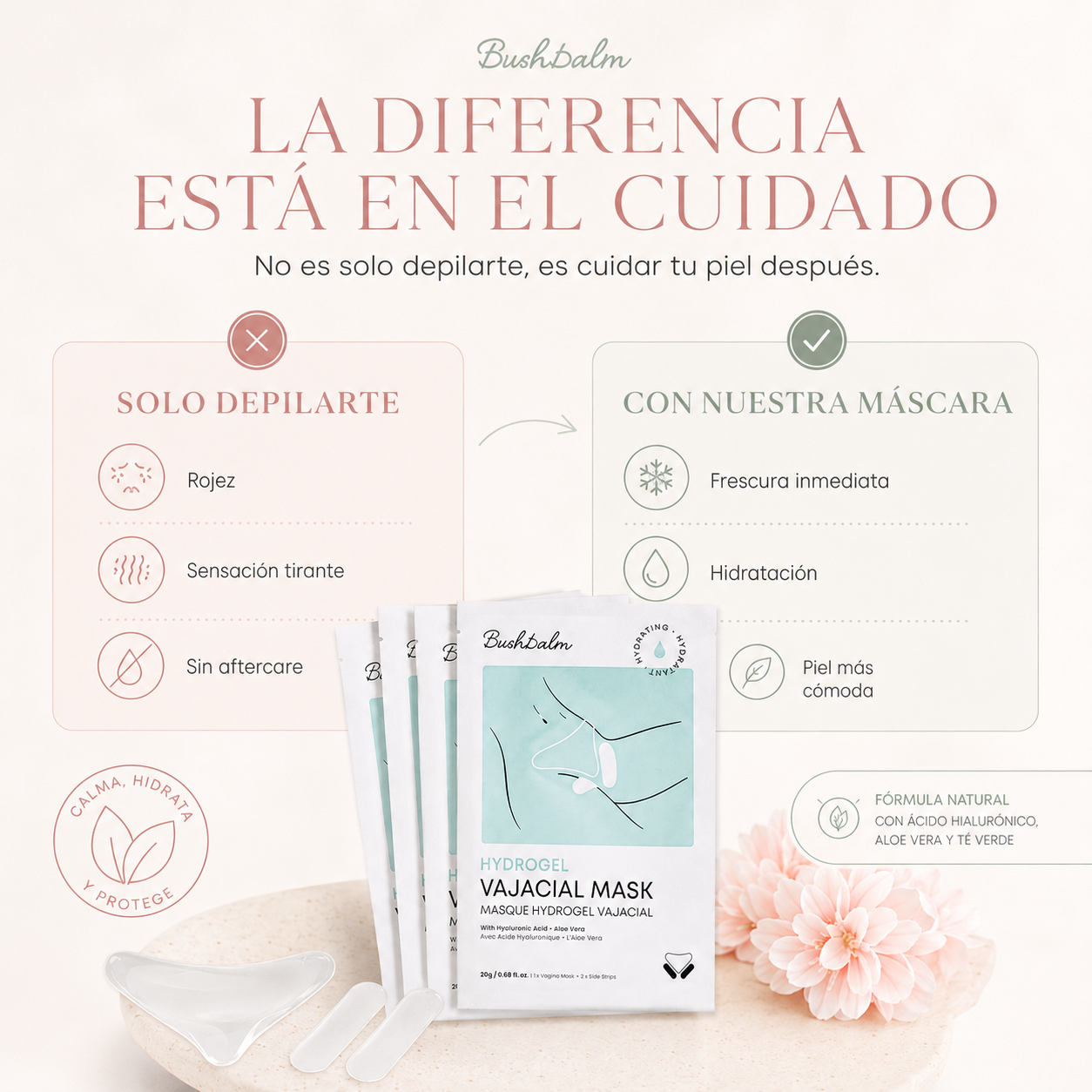 Kit x5 Mascarillas Vajaciales: hidrata y aclara tu zona del bikini.