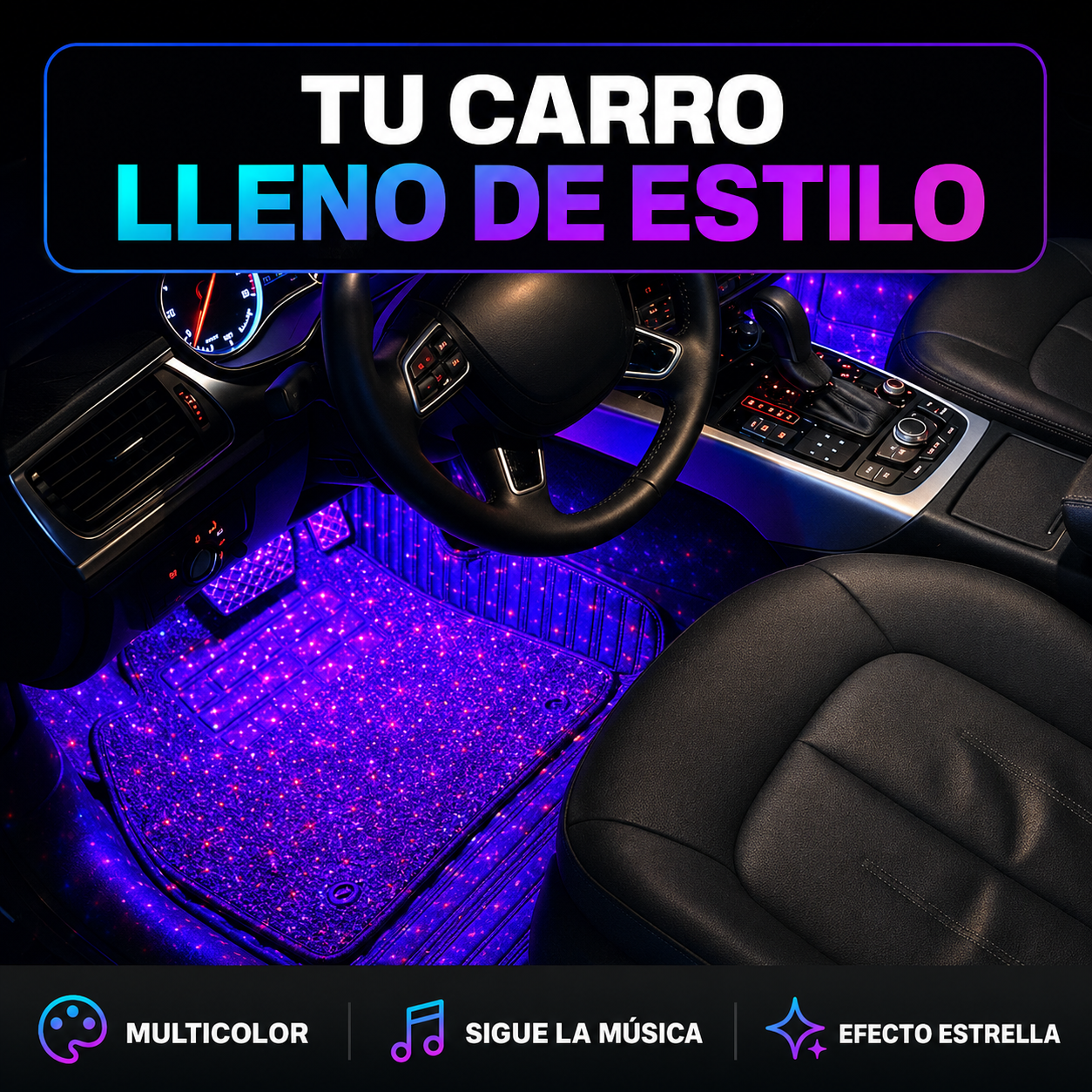 Luces LED RGB para Carro: enciende tu estilo