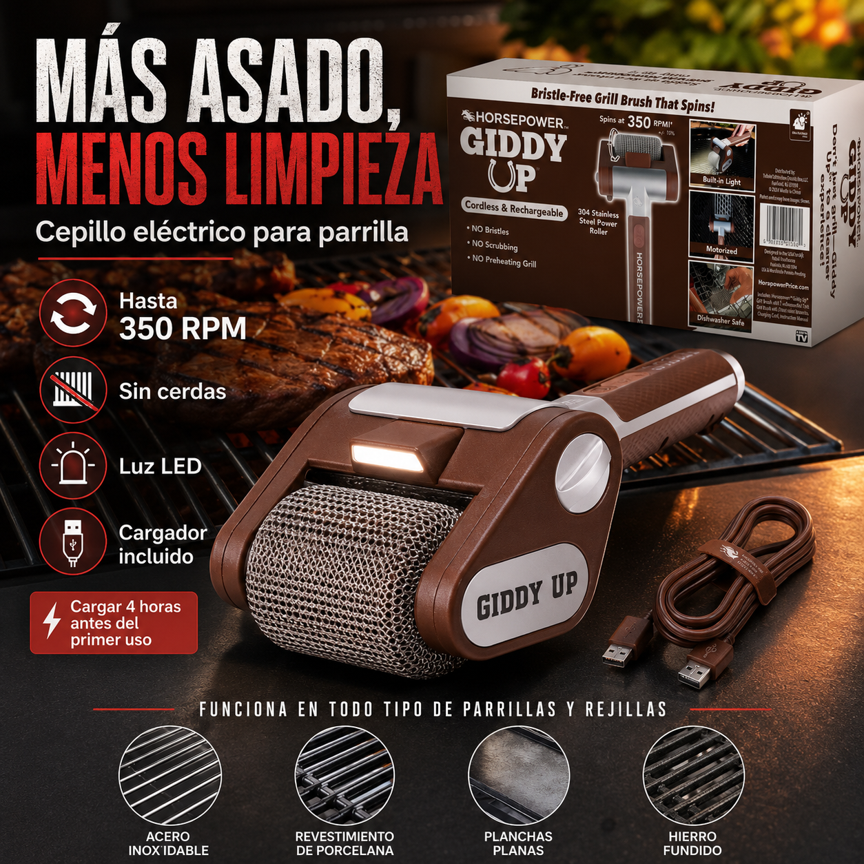 CEPILLO ELÉCTRICO: LIMPIA HASTA EL ÚLTIMO RESIDUO