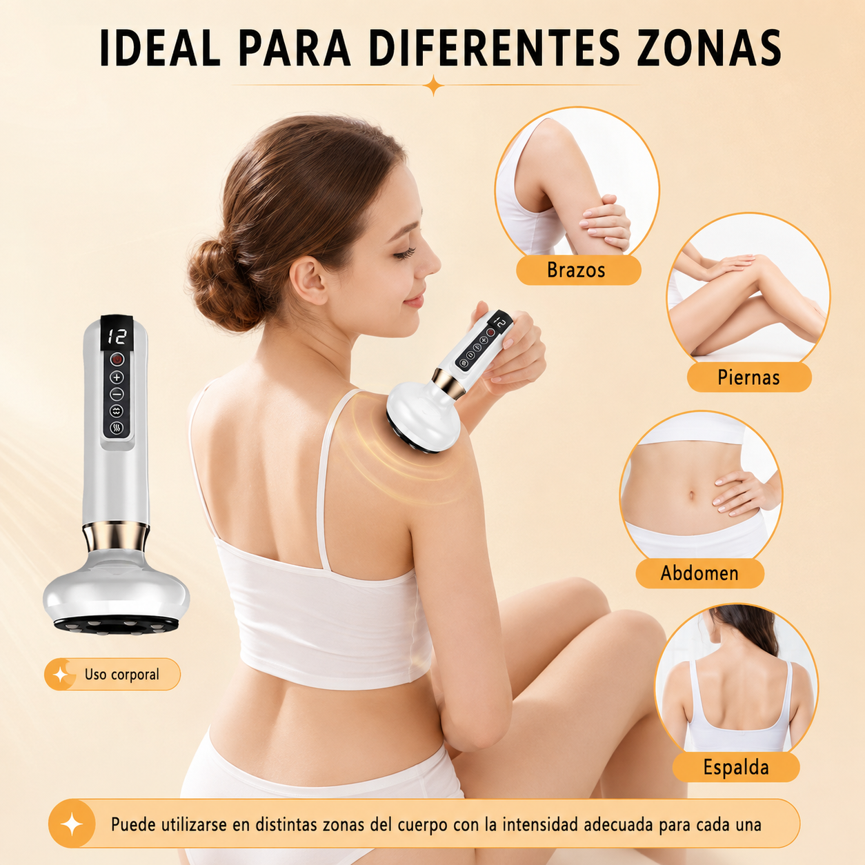 Masajeador Drenaje Linfático Anticelulitis con 12 Intensidades
