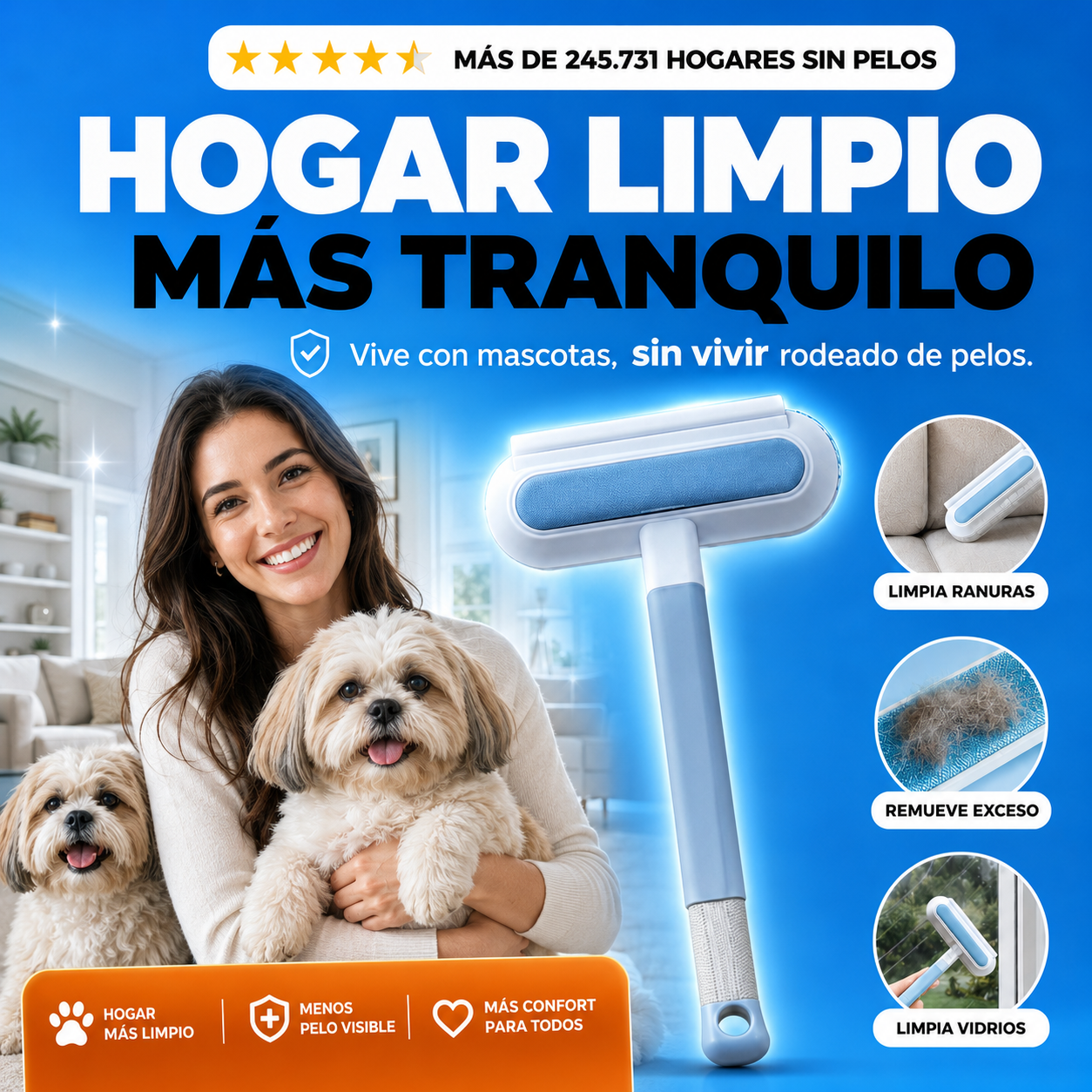 KIT NO MÁS PELOS: QUE LOS PELOS NO DOMINEN TU CASA