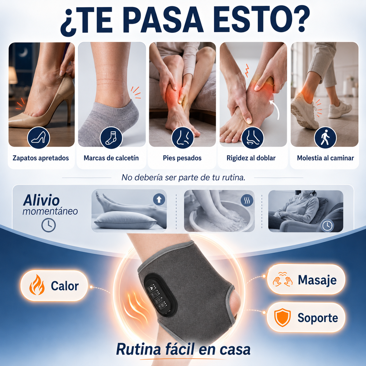 MASAJEADOR DE PIES CON CALEFACCIÓN