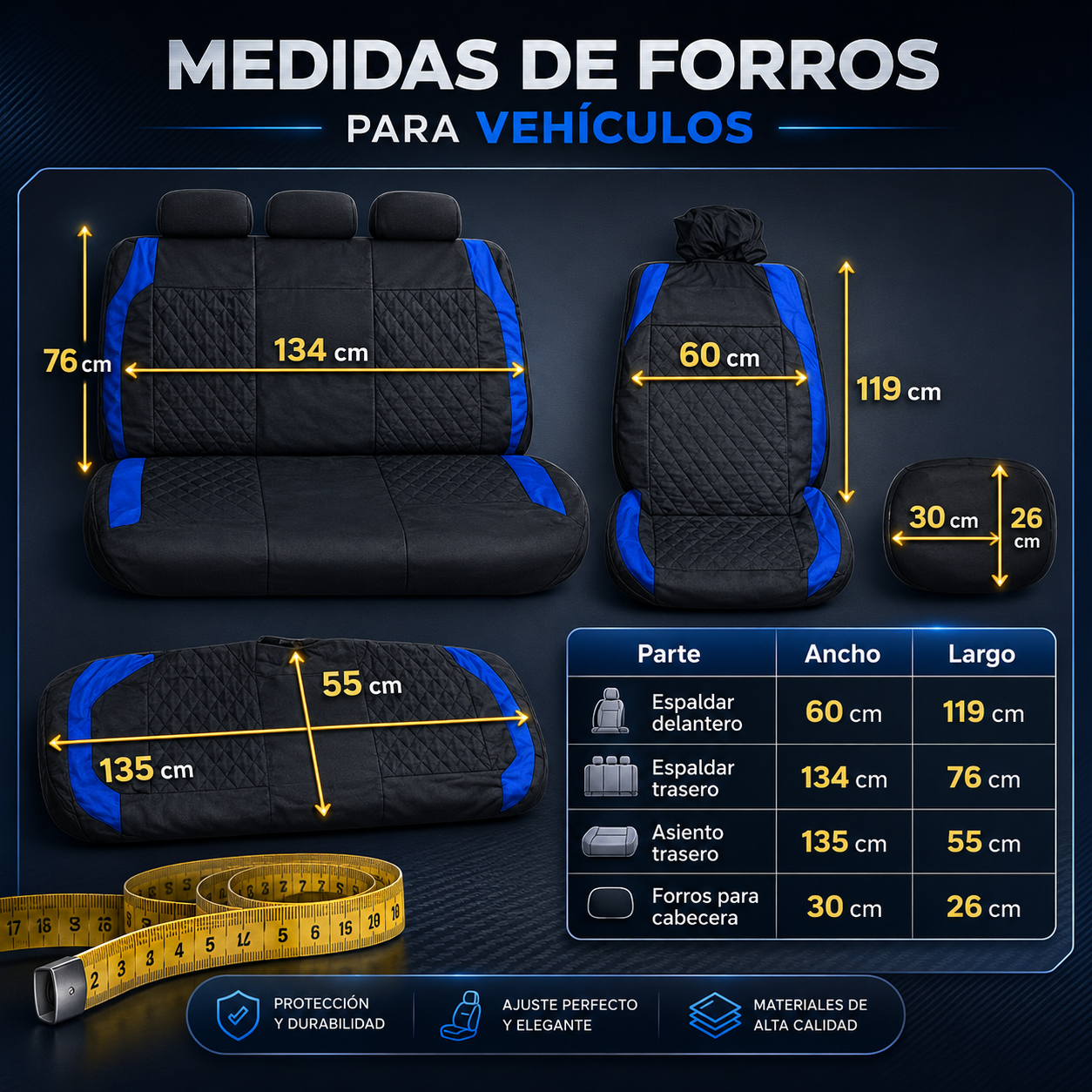 SET X5 FORROS: Para ese papá que quiere su carro limpio, cuidado y elegante