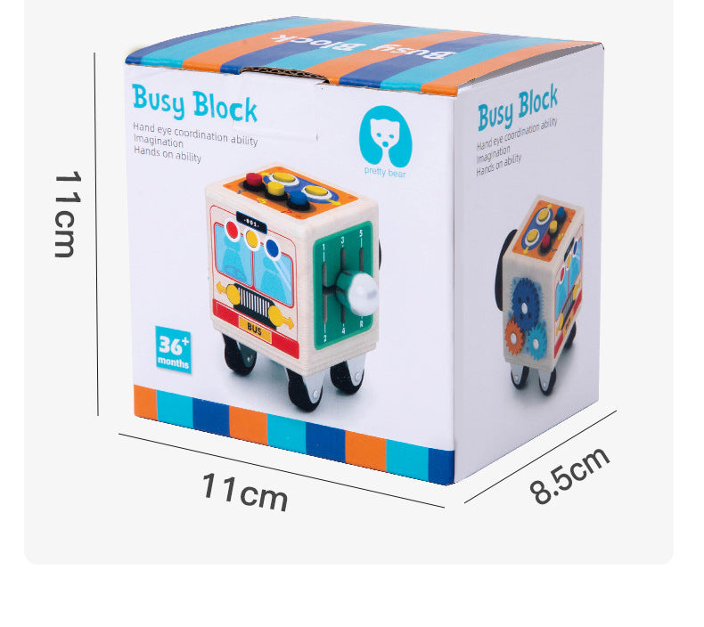 Cubo Sensorial de Madera Tipo Montessori