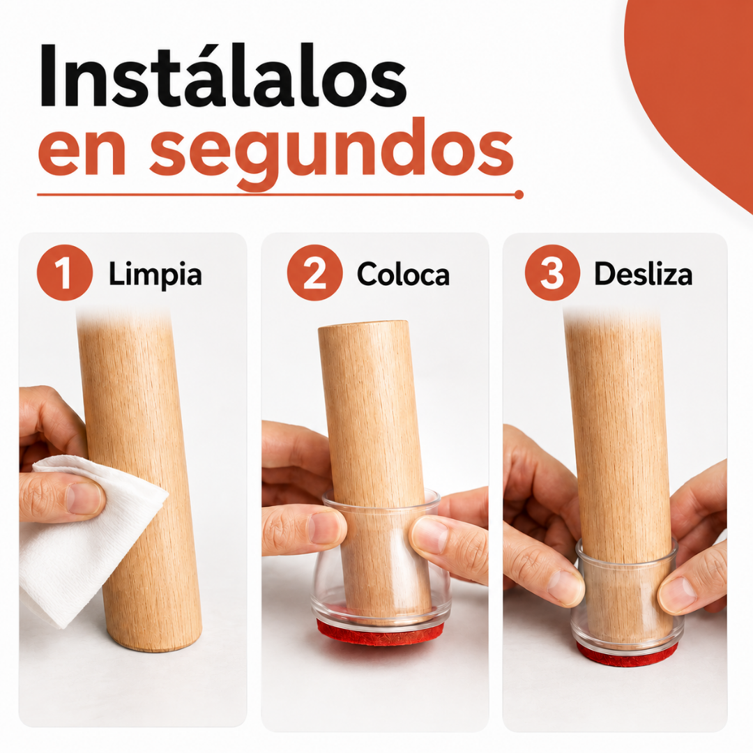Fundas silenciosas para patas de mesas y sillas