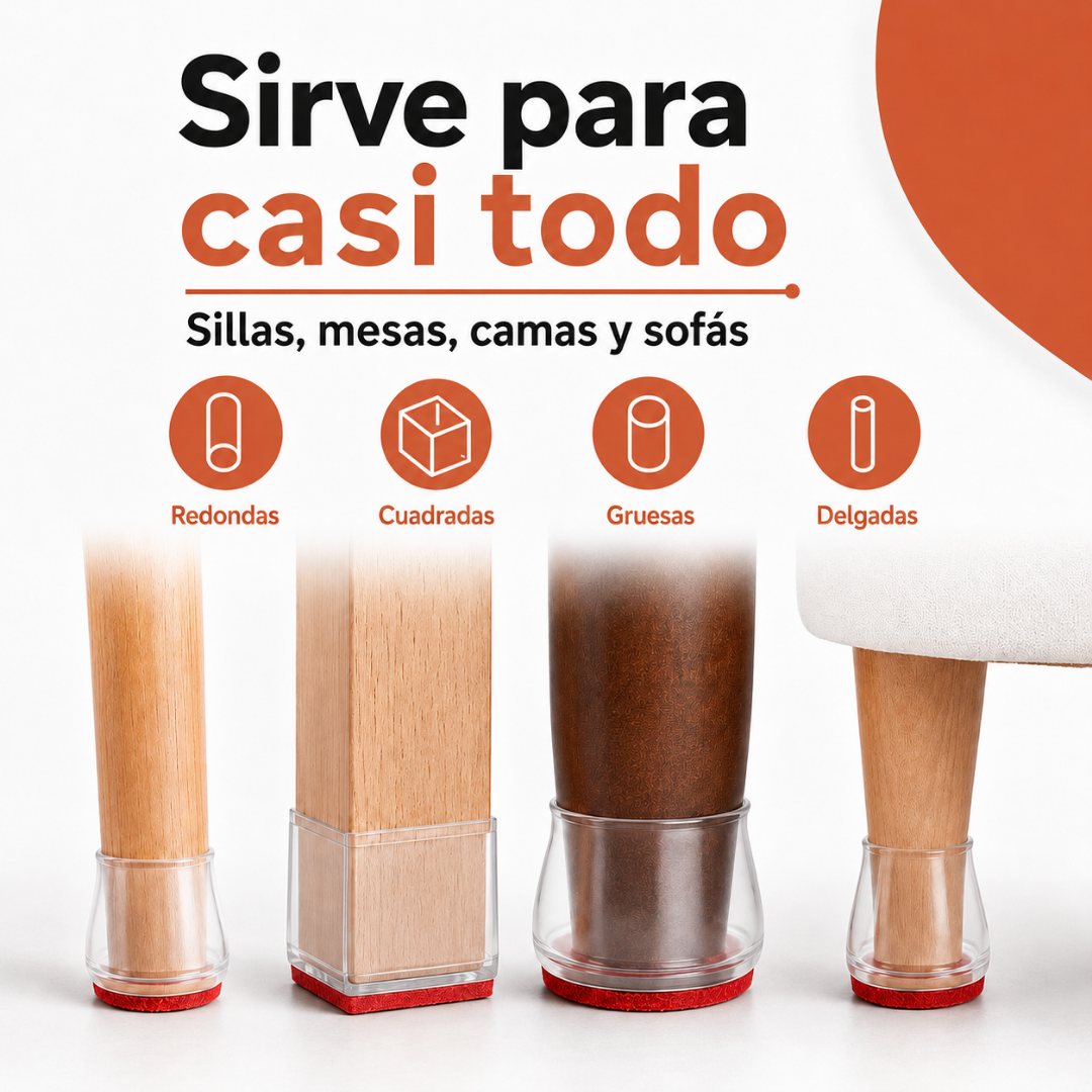 Fundas silenciosas para patas de mesas y sillas