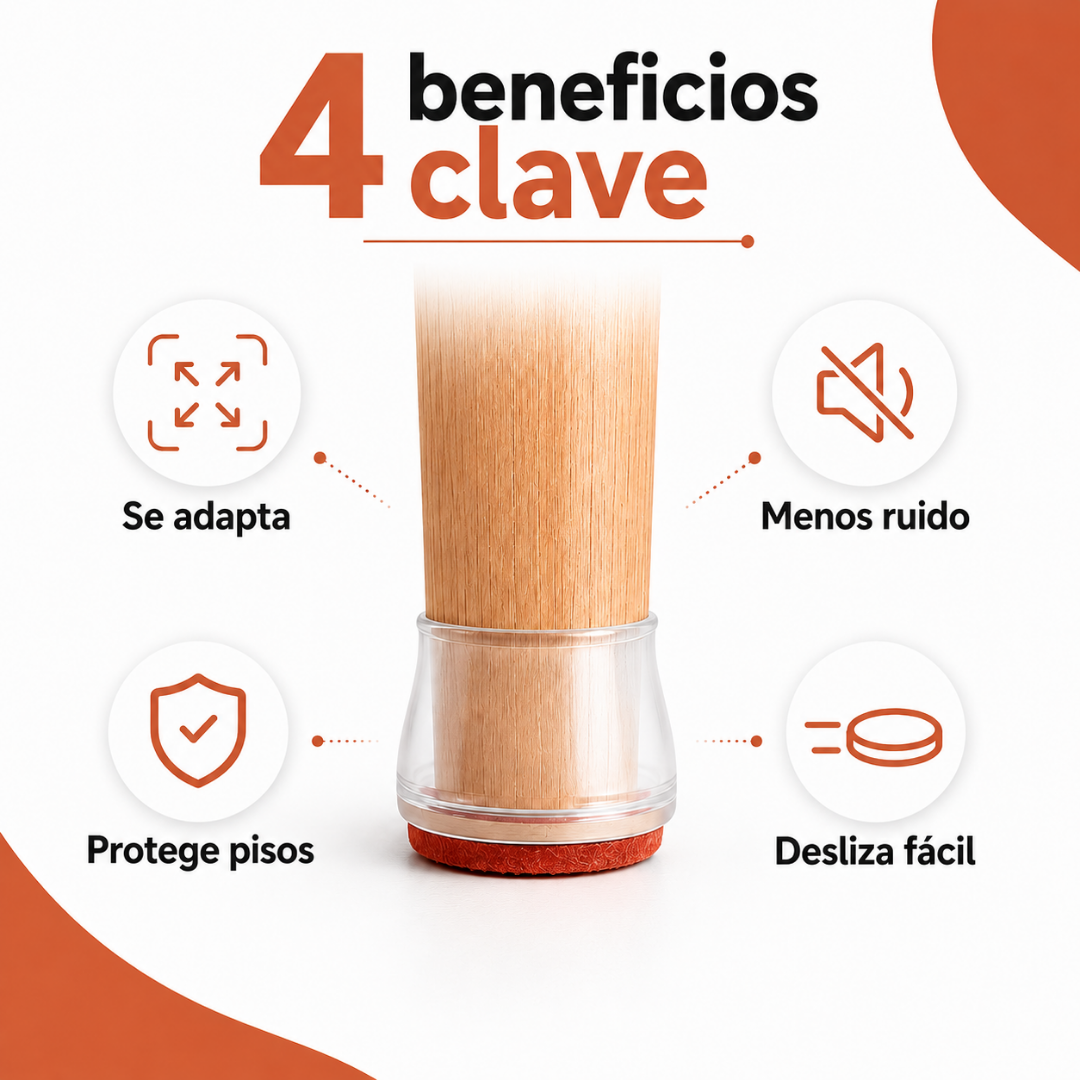 Fundas silenciosas para patas de mesas y sillas