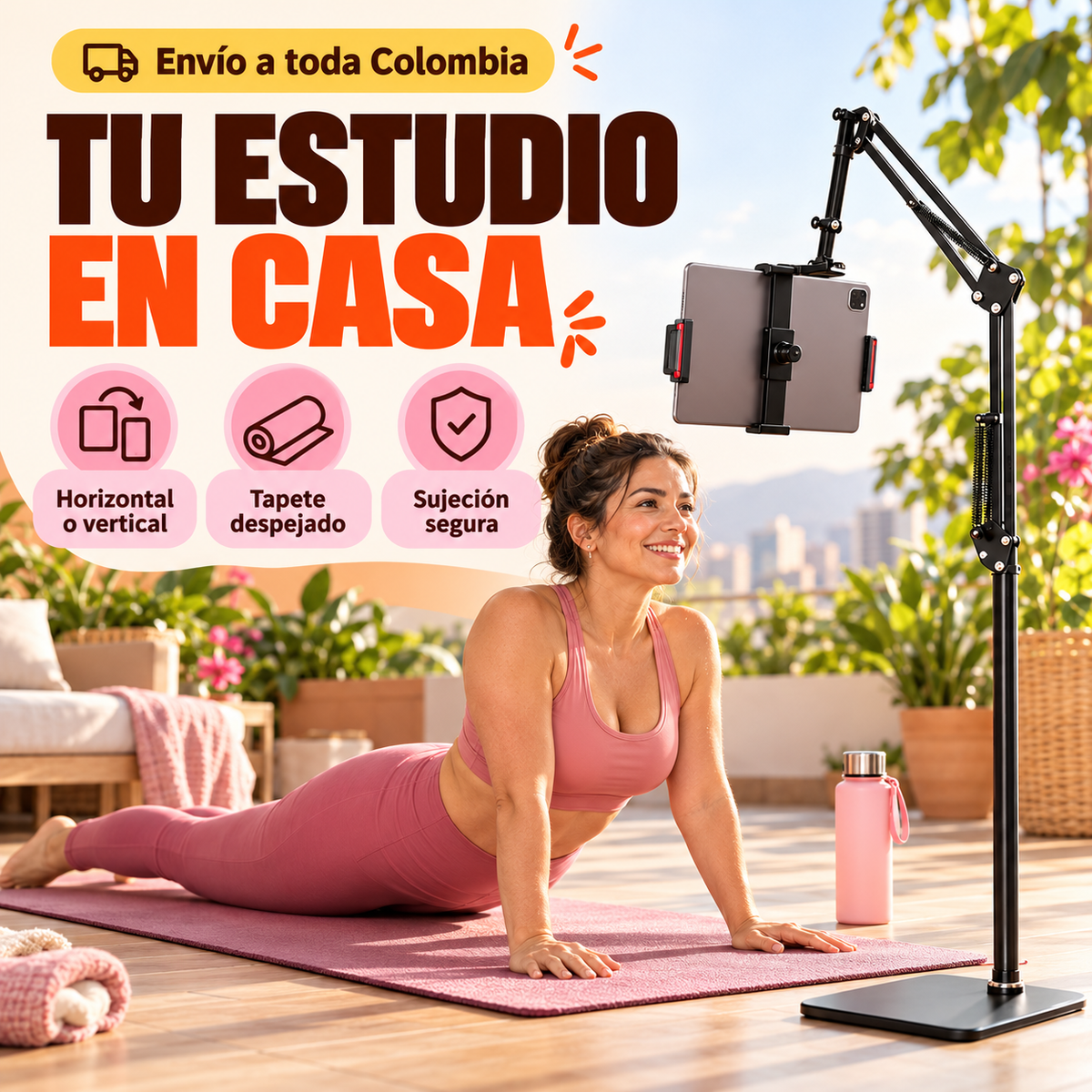 SOPORTE PARA CELULAR Y TABLET: ENTRENA SIN PAUSAS