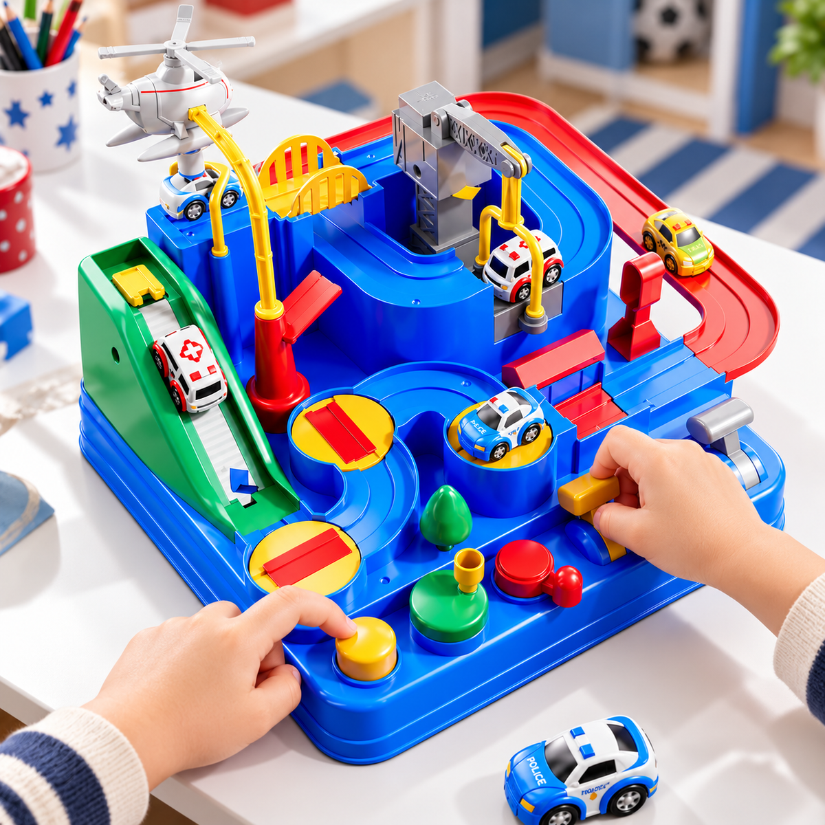 Juego de laberinto con autos