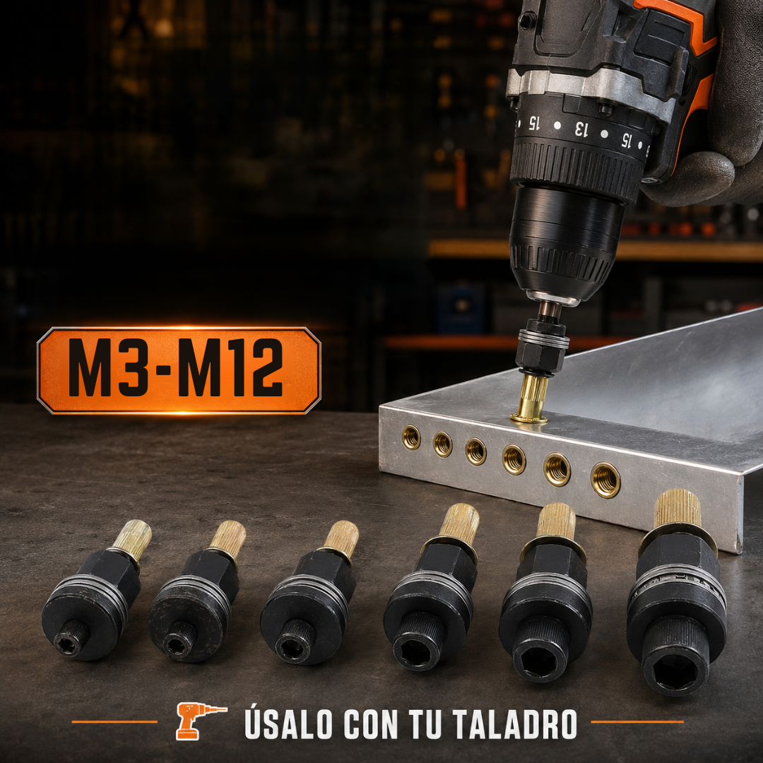 Kit de tuercas remachables - 7 medidas