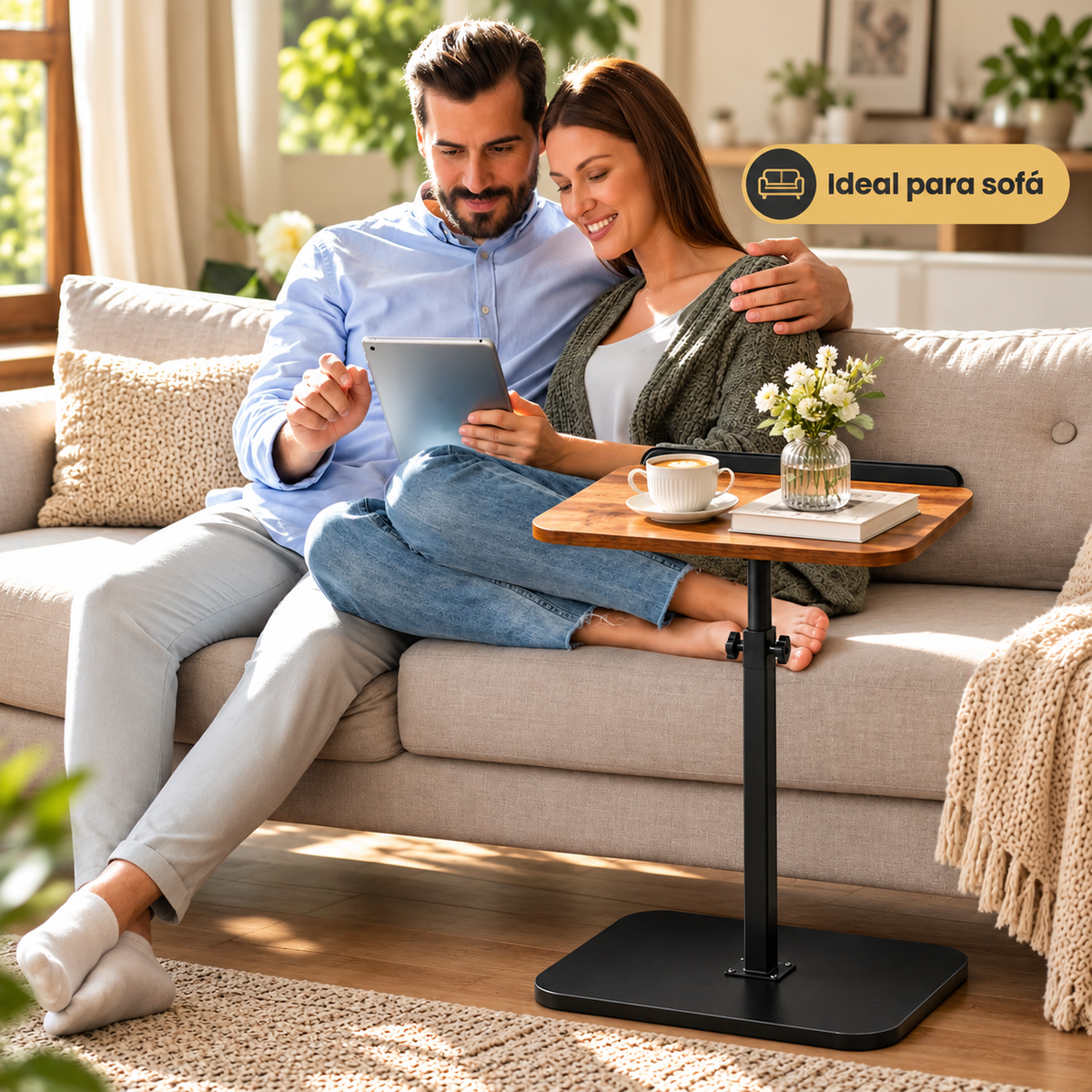 Mesa Tipo C Ajustable — Tu Escritorio en el Sofá o la Cama
