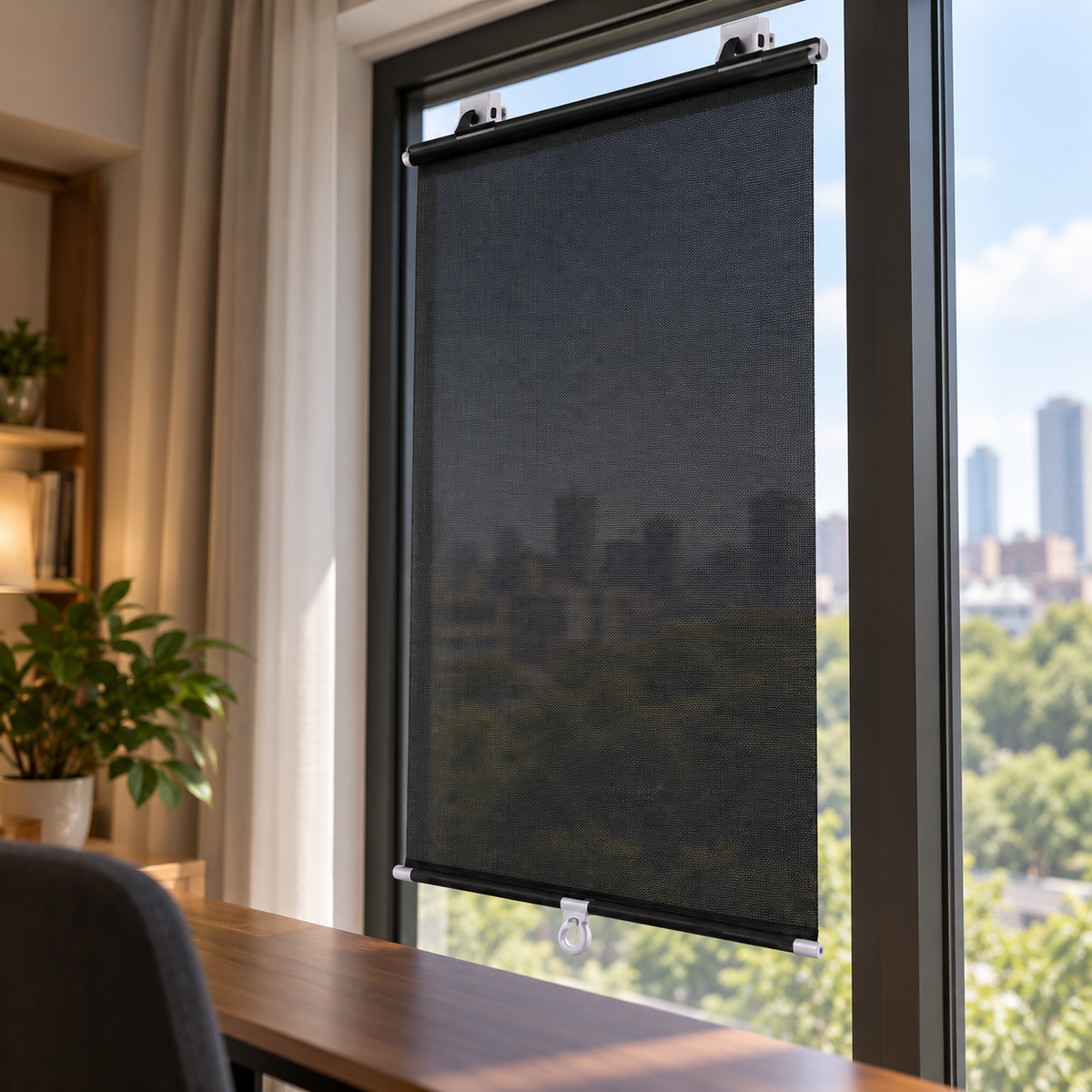 Persiana Solar Enrollable 50×125 cm — Sin Taladro