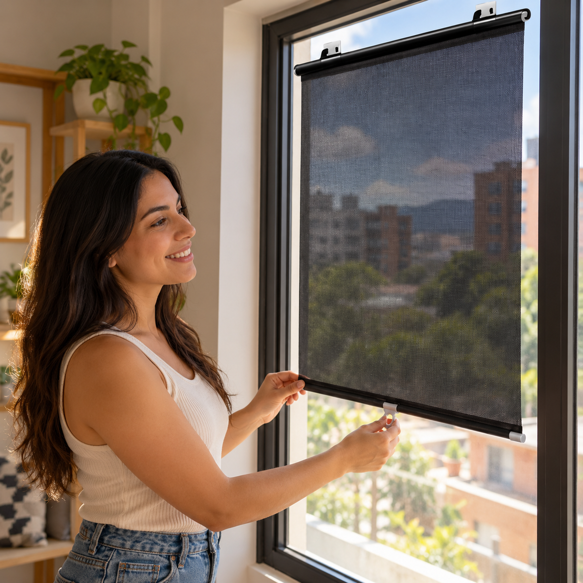 Persiana Solar Enrollable 50×125 cm — Sin Taladro
