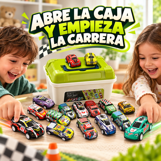 Set de 30 Carritos de Fricción con Caja Organizadora