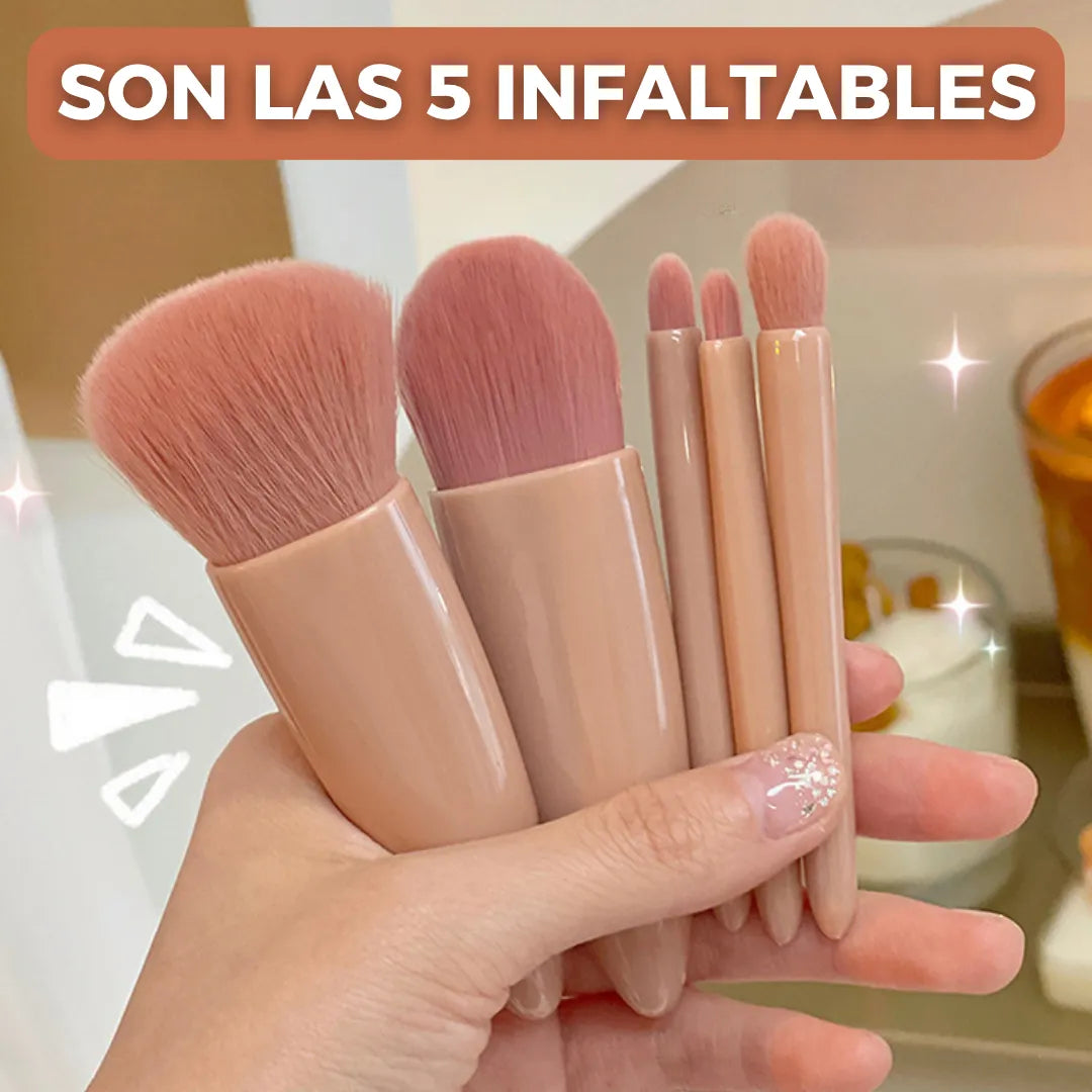 Set de 5 Brochas + Espejo
