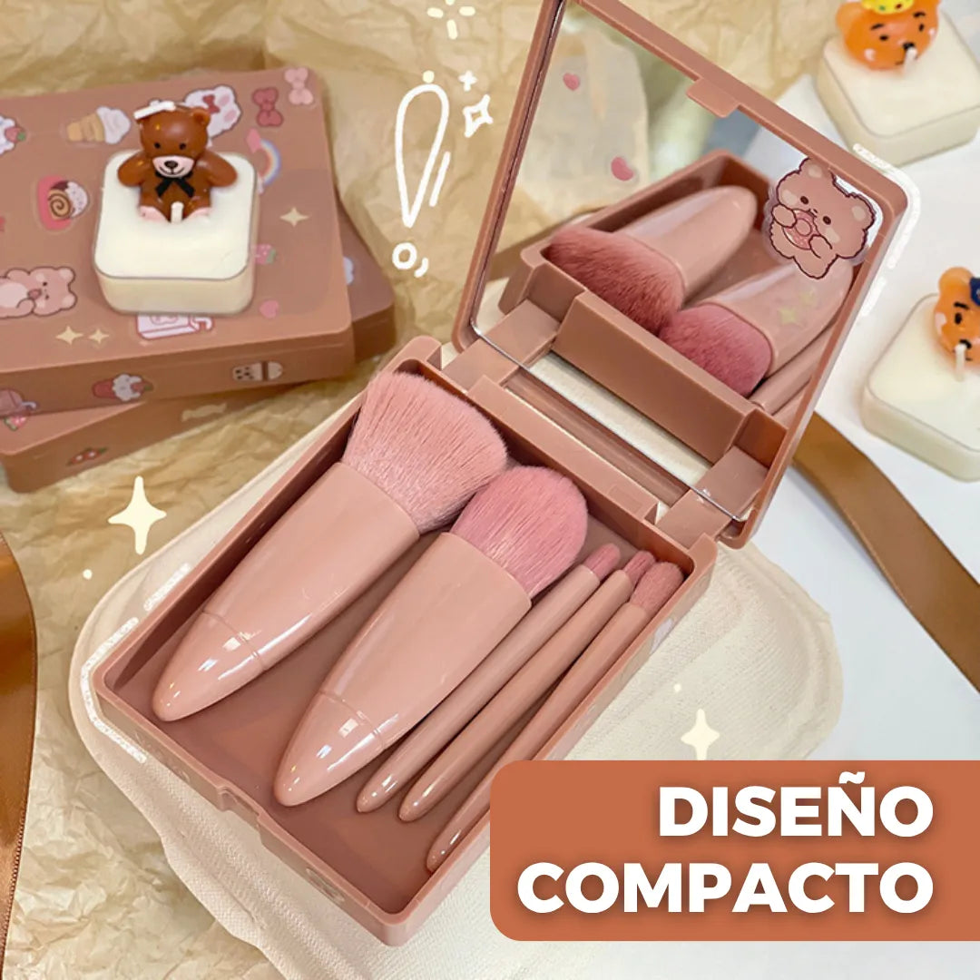 Set de 5 Brochas + Espejo